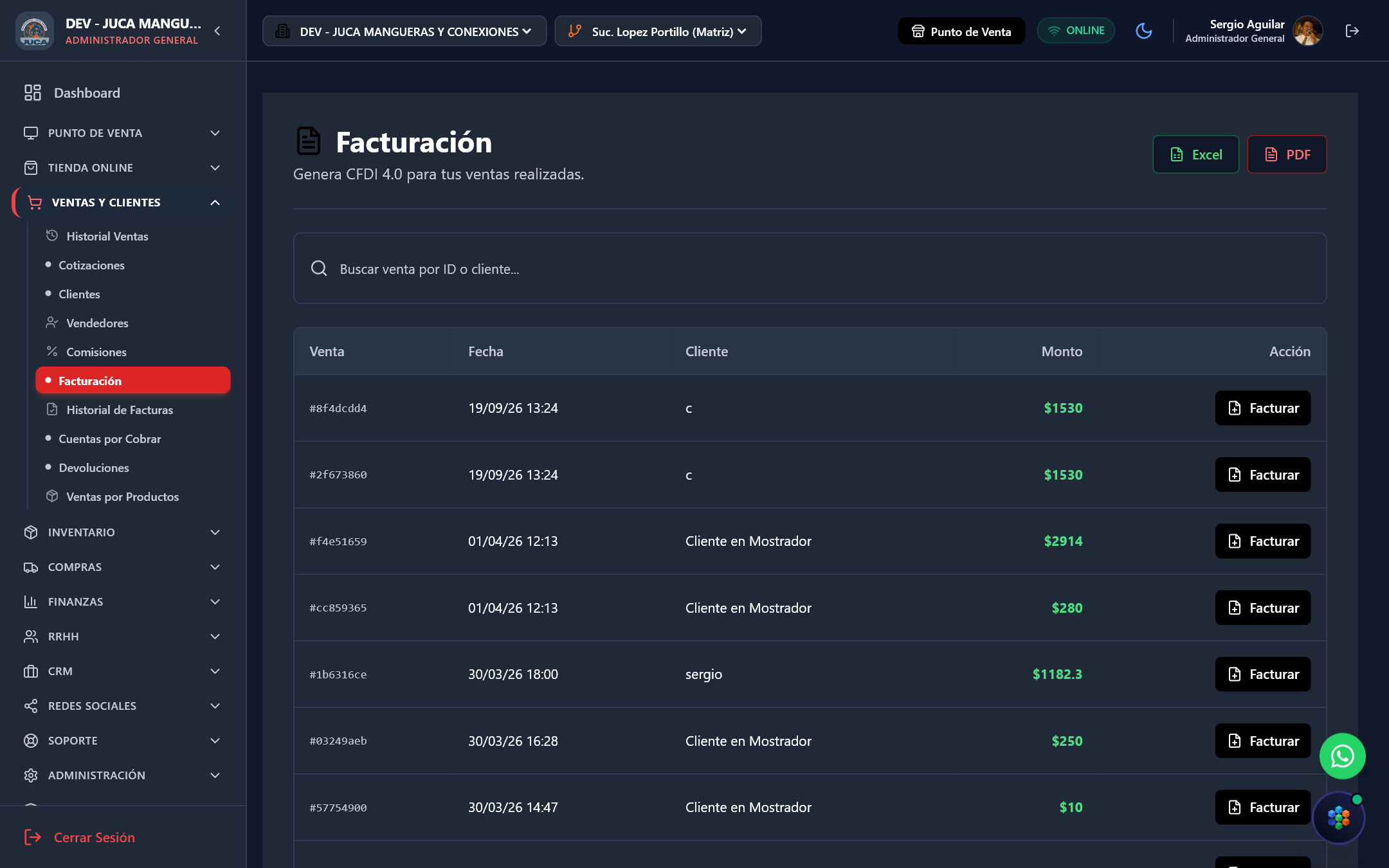 Facturación CFDI 4.0